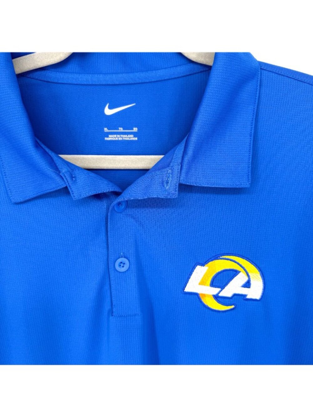 Nike LA Rams‎ X 2024 VIP Tailgate with Kali Hart Blue Golf Polo Mens XL (NWT) - Picture 3 of 8